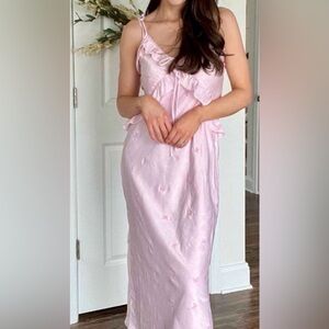 NWT Pink Butterfly Maxi Dress